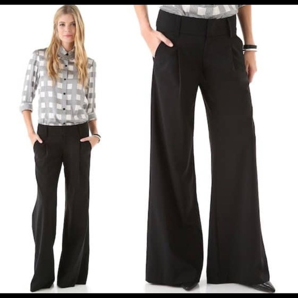 alice and olivia eric wide leg pants